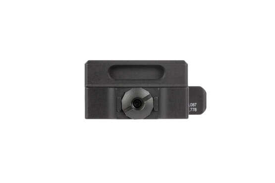 The Midwest Industries MRO Red Dot Mount absolute cowitness has a hardcoat anodized black finish
